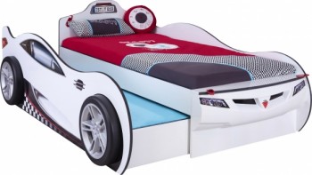 CARBED Кровать-машина Coupe с выдвижной кроватью White 20.03.1310.00 в Восходе - voskhod.mebel54.com | фото
