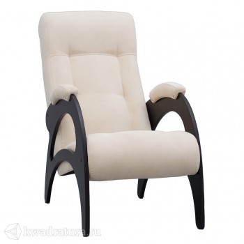 Кресло для отдыха Неаполь Модель 9 без лозы (Венге-эмаль/Ткань Ваниль Verona Vanilla) в Восходе - voskhod.mebel54.com | фото