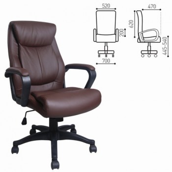 Кресло офисное BRABIX Enter EX-511 (коричневый) в Восходе - voskhod.mebel54.com | фото