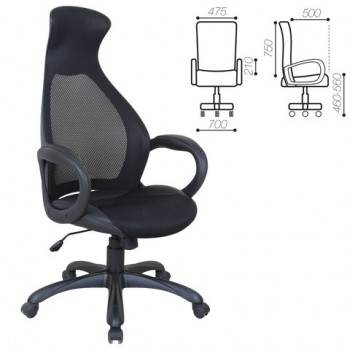 Кресло офисное BRABIX Genesis EX-517 (черное) в Восходе - voskhod.mebel54.com | фото