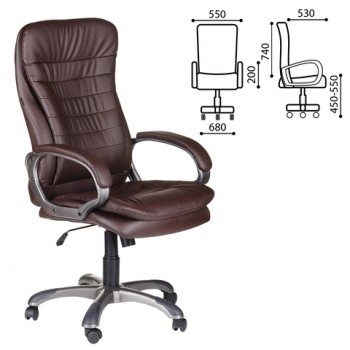 Кресло офисное BRABIX Omega EX-589 (коричневое) в Восходе - voskhod.mebel54.com | фото