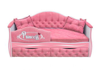 Кровать 160 серии Иллюзия 2 ящика 36 Розовый (мягкий бортик/подушки) в Восходе - voskhod.mebel54.com | фото