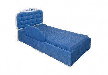 Кровать 190 Атлет Lux 29 Синий (мягкий бортик) в Восходе - voskhod.mebel54.com | фото