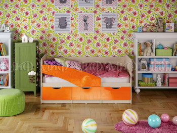 Кровать Бабочки 1,6м (Оранжевый металлик) в Восходе - voskhod.mebel54.com | фото