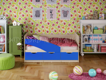 Кровать Бабочки 1,6м (Синий матовый) в Восходе - voskhod.mebel54.com | фото