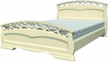 Кровать Грация-1 из массива сосны 1600*2000 Слоновая кость в Восходе - voskhod.mebel54.com | фото