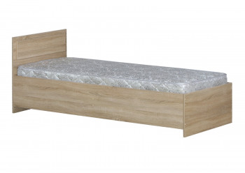 Кровать одинарная 800-2 без матраса (прямые спинки) Дуб Сонома в Восходе - voskhod.mebel54.com | фото