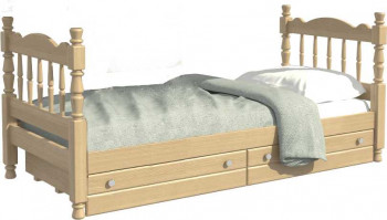 Кровать одинарная Аленка из массива сосны 800*1890 Сосна в Восходе - voskhod.mebel54.com | фото