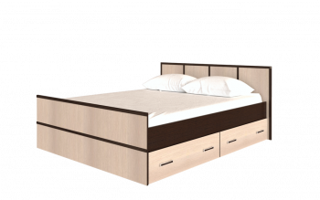 Кровать Сакура с настилом и ящиками 1,4 (Венге/Лоредо) в Восходе - voskhod.mebel54.com | фото