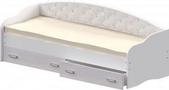 Кровать Софа-7 с мягкой спинкой (800х1900) Белый в Восходе - voskhod.mebel54.com | фото