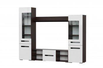 Мебель для гостиной МГС 6 (Исполнение 1/Венге/Белый глянец) в Восходе - voskhod.mebel54.com | фото