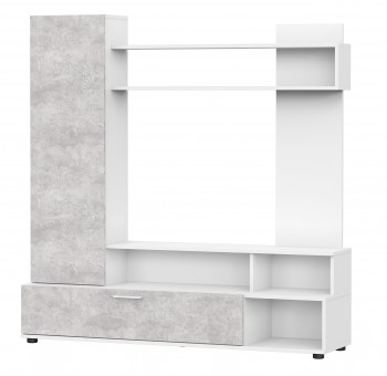 Мебель для гостиной "МГС 9" Белый / Цемент светлый в Восходе - voskhod.mebel54.com | фото