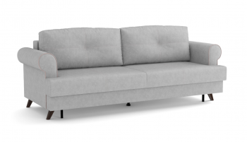 Оливер / диван - кровать 3-х местн. (еврокнижка) (велюр велутто серебряный 52 в Восходе - voskhod.mebel54.com | фото