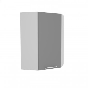 Ройс ВПУ 600 Шкаф верхний угловой высокий (Графит софт/корпус Серый) в Восходе - voskhod.mebel54.com | фото