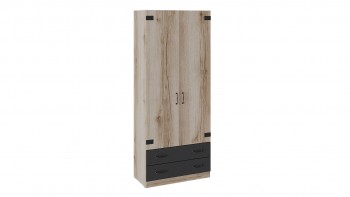 Шкаф для одежды комбинированный «Окланд» (Фон Черный/Дуб Делано) в Восходе - voskhod.mebel54.com | фото