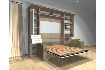 Шкаф-кровать с диваном Каролина в Восходе - voskhod.mebel54.com | фото