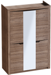 Шкаф трехдверный Соренто Дуб стирлинг/Кофе структурный матовый в Восходе - voskhod.mebel54.com | фото