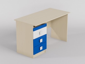 Стол (прямая столешница) Скай люкс (Синий/Белый/корпус Клен) в Восходе - voskhod.mebel54.com | фото